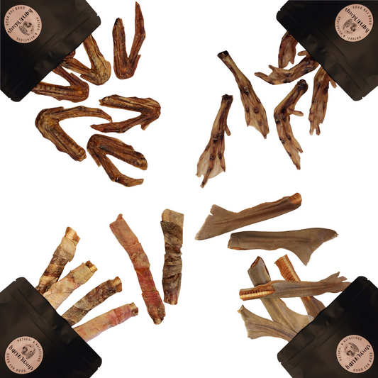 Best all natural air dried healthy dog treats low fat snacks for dogs bundle, dental chews, omega boost