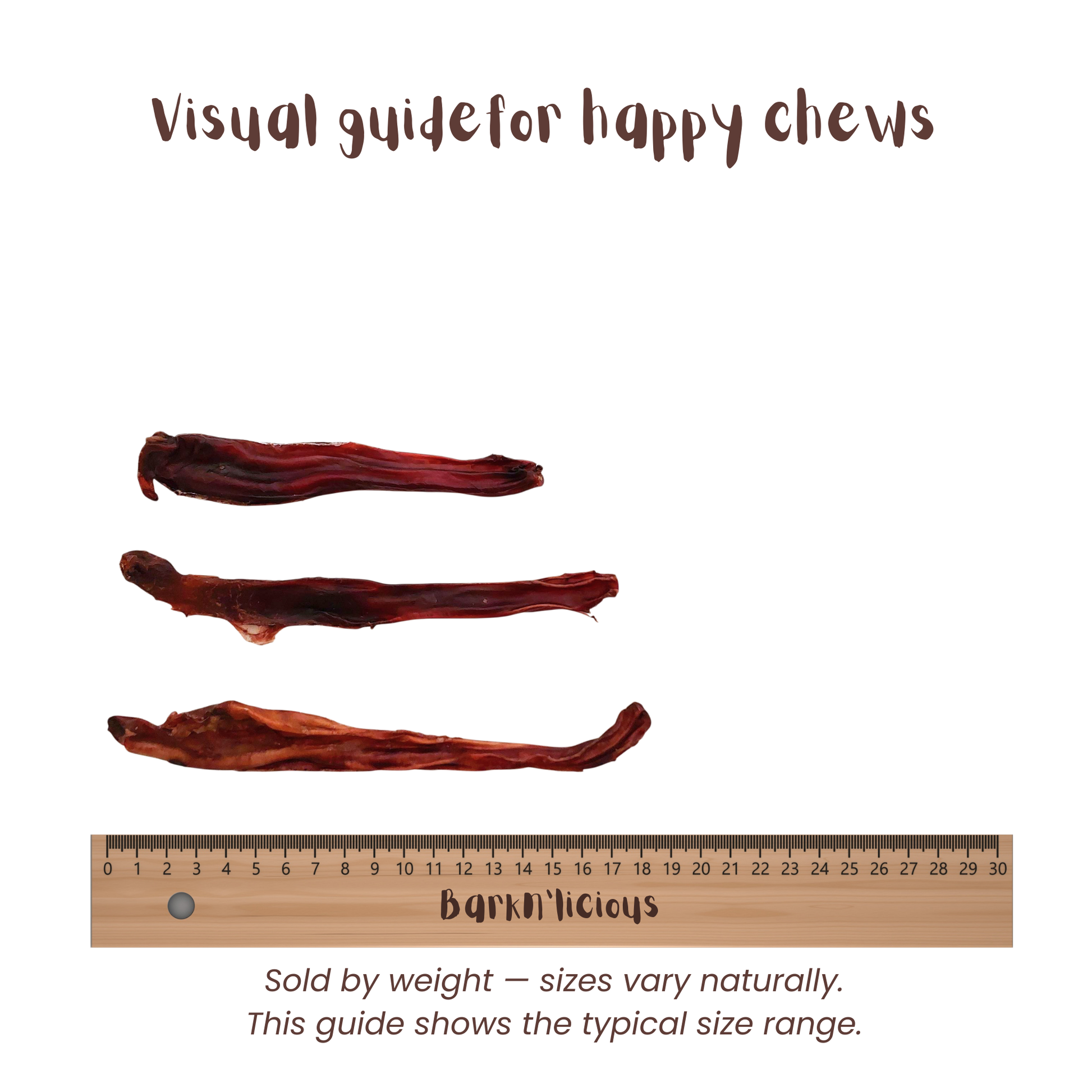 Healthy natural bully stick treat for dogs regular size measurement