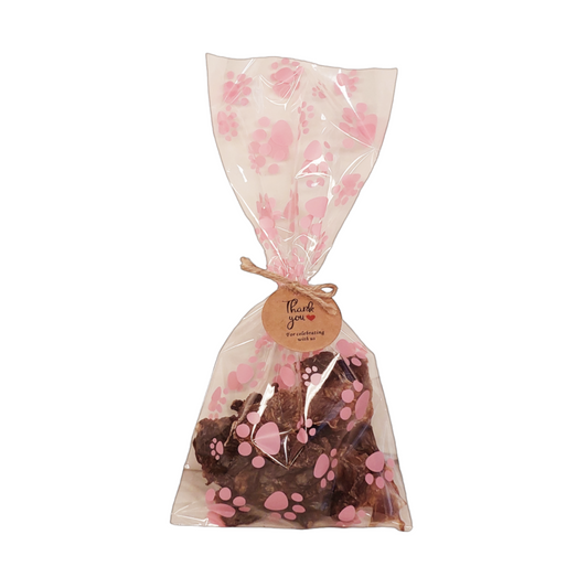 dog birthday party favour treat bags pink colour