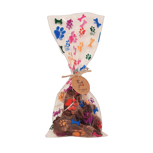 dog birthday party favour treat bags rainbow colour