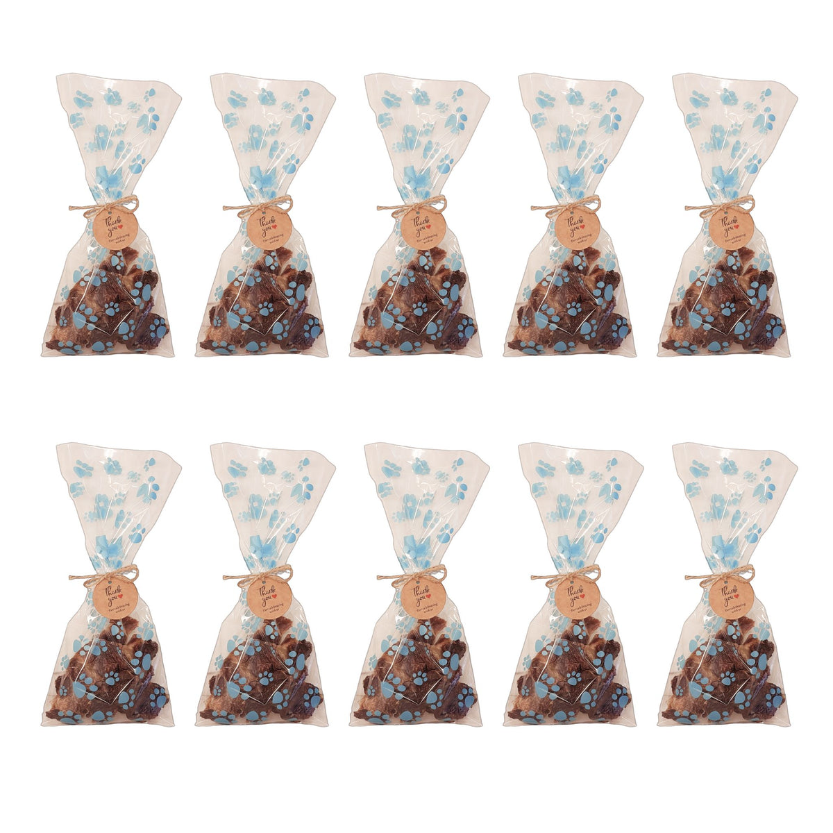 Blue Party Treat Bag 10 Pack - Barkn'licious Dog Treats
