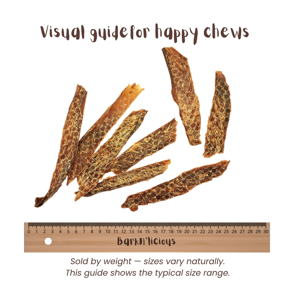 Air Dried Shark Jerky For Dogs Size Guide - Barkn'licious Dog Treats