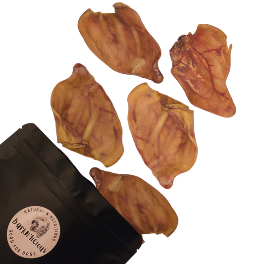 All natural healthy dog treats dehydrated pig ear dental chews puppy treats 5 pack