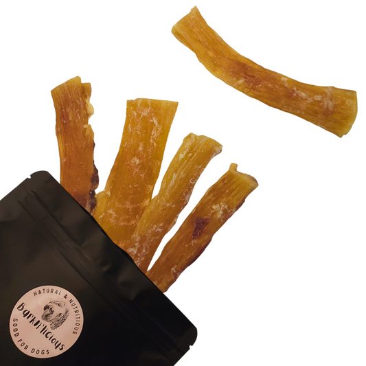 Best all natural healthy air dried dog treats beef tendon treats long lasting dental chew