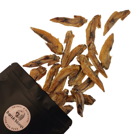 Best all natural healthy air dried dog treats chicken wing tip puppy reward training treats 