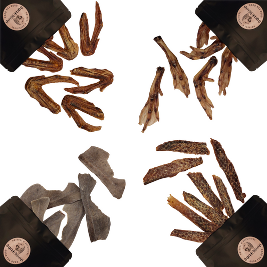 Best all natural air dried healthy dog treats low fat snacks for dogs bundle, dental chews, omega boost