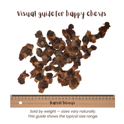 Air Dried Chicken Giblet For Dogs Size Guide- Barkn'licious Dog Treats
