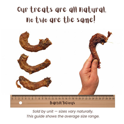 Air Dried Chicken Neck For Dogs Size Guide- Barkn'licious Dog Treats