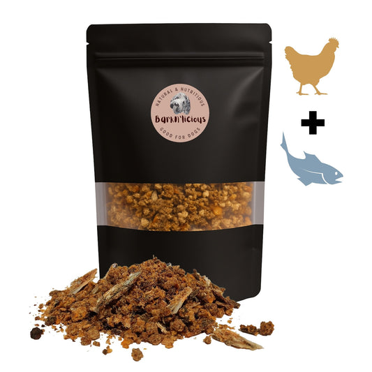 Air Dired Chicken & Sardine Meal Topper For Dogs - Barkn'licious Dog Treats