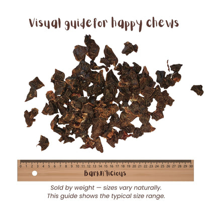 Air Dried Lamb Heart For Dogs Size Guide - Barkn'licious Dog Treats