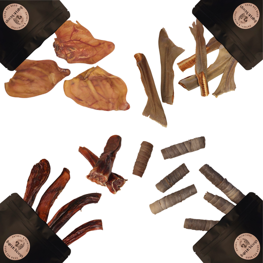 Barknlicious Dog Treats Natural Air Dried Long Lasting Dental Variety Pack