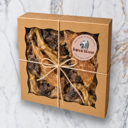 Mega Chicken Natural Dog Treat Gift Box for dog lovers – Barkn’licious Dog Treats