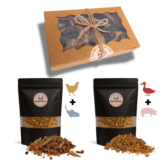 Barknlicious Dog Treats Natural Dog Treat Gift Box & Meal Topper Pack