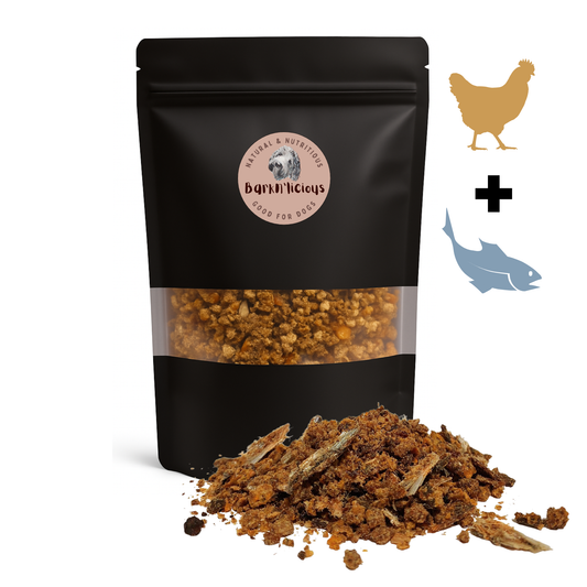 Barknlicious Dog Treats Natural Gourmet Chicken and Sardine Meal Topper For Dogs
