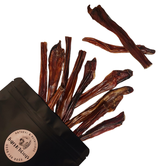 Barknlicious Dog Treats Natural Thin Beef Bully Stick Dental Chews For Dogs