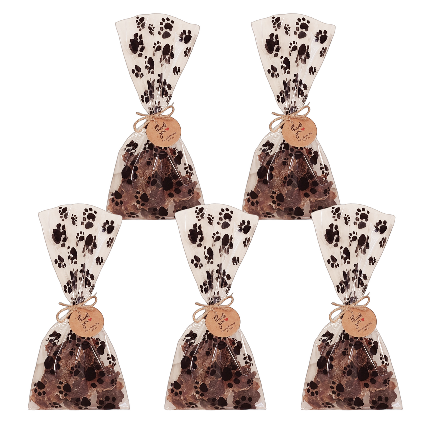 dog birthday party favour treat bags 5 x black colour 